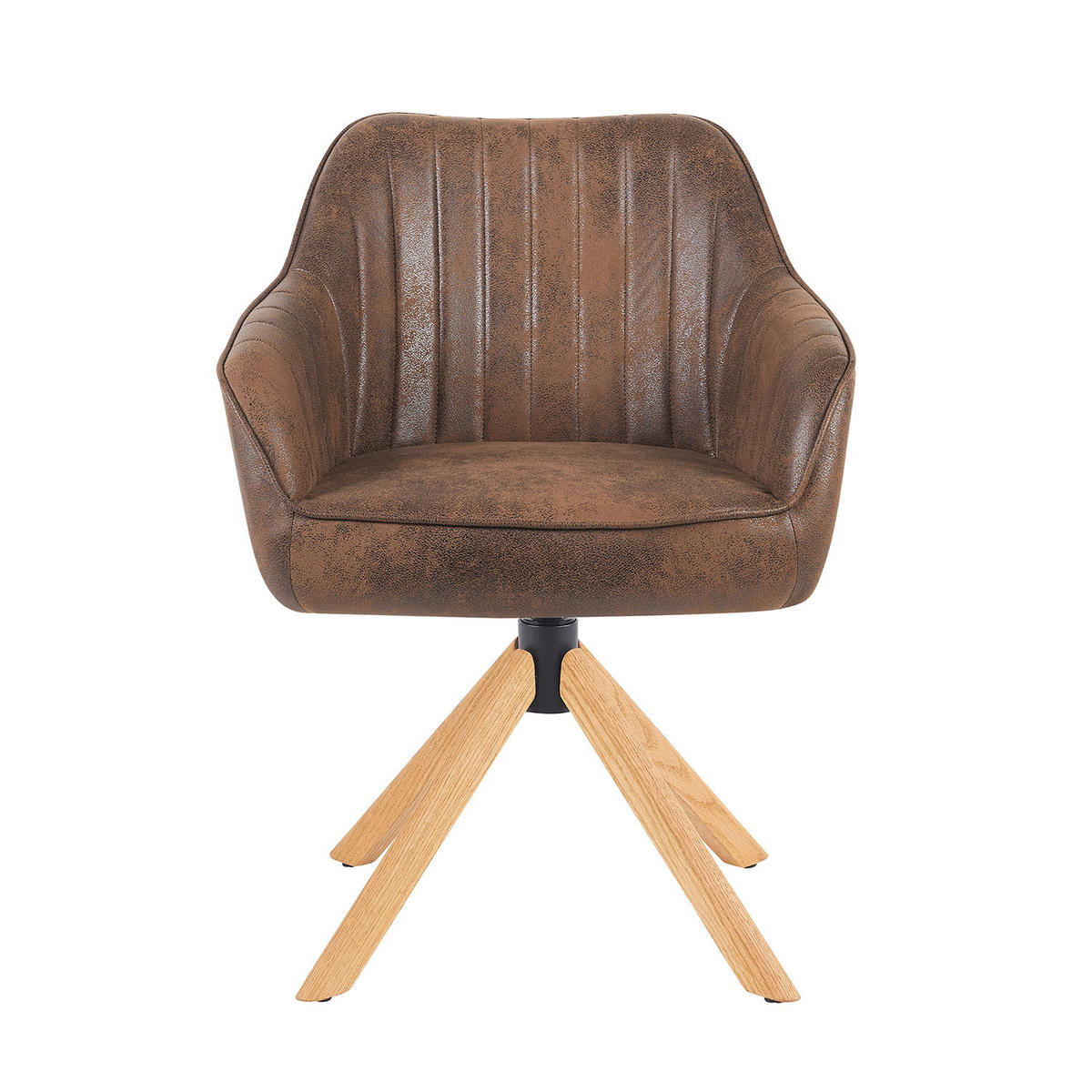 ARMLEHNSTUHL Mika-Luis 2er-Set - Honigeiche/Braun, Eichenholz/Holz (60/82/61cm) - DUBI Möbel