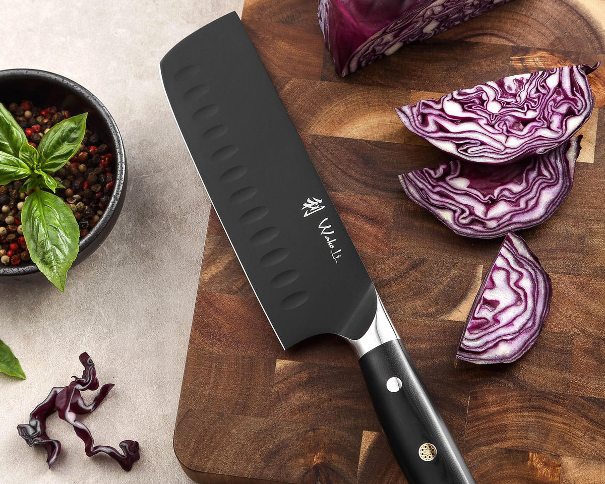 NAKIRIMESSER 17 cm - Schwarz, Metall (30cm) - Wakoli