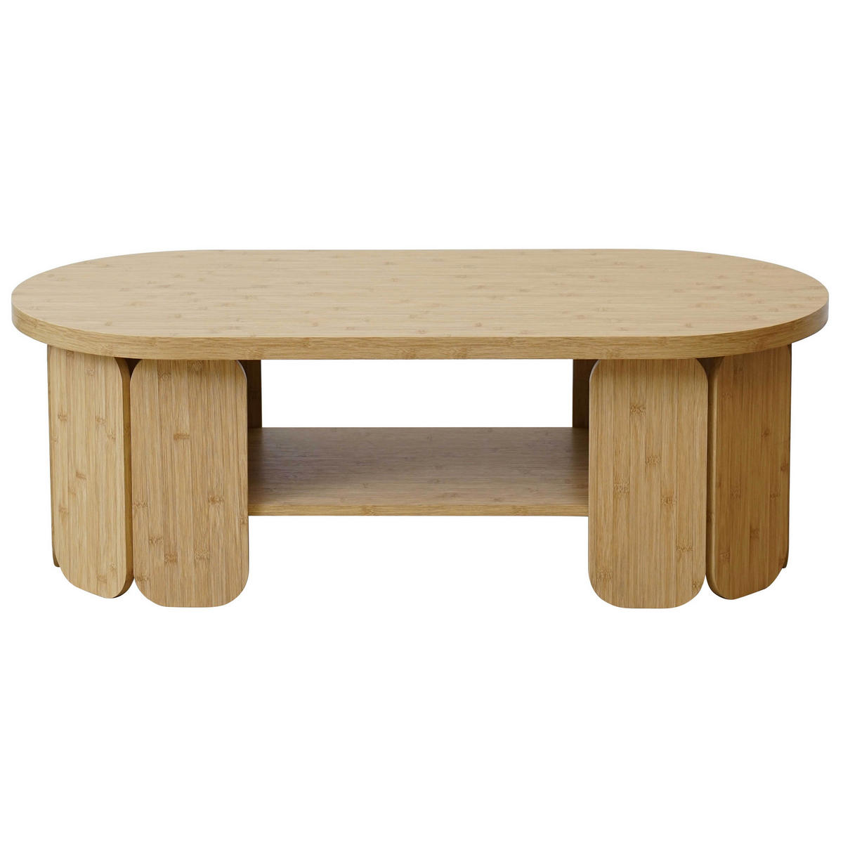 COUCHTISCH, Beigefarbe - Beige, Holz (110/50/38.5cm) - Oviala