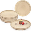 DESSERTTELLER SET KAIRO MOCHA - 6 teilig aus Steingut - Beige, Keramik (27.5cm) - Sänger