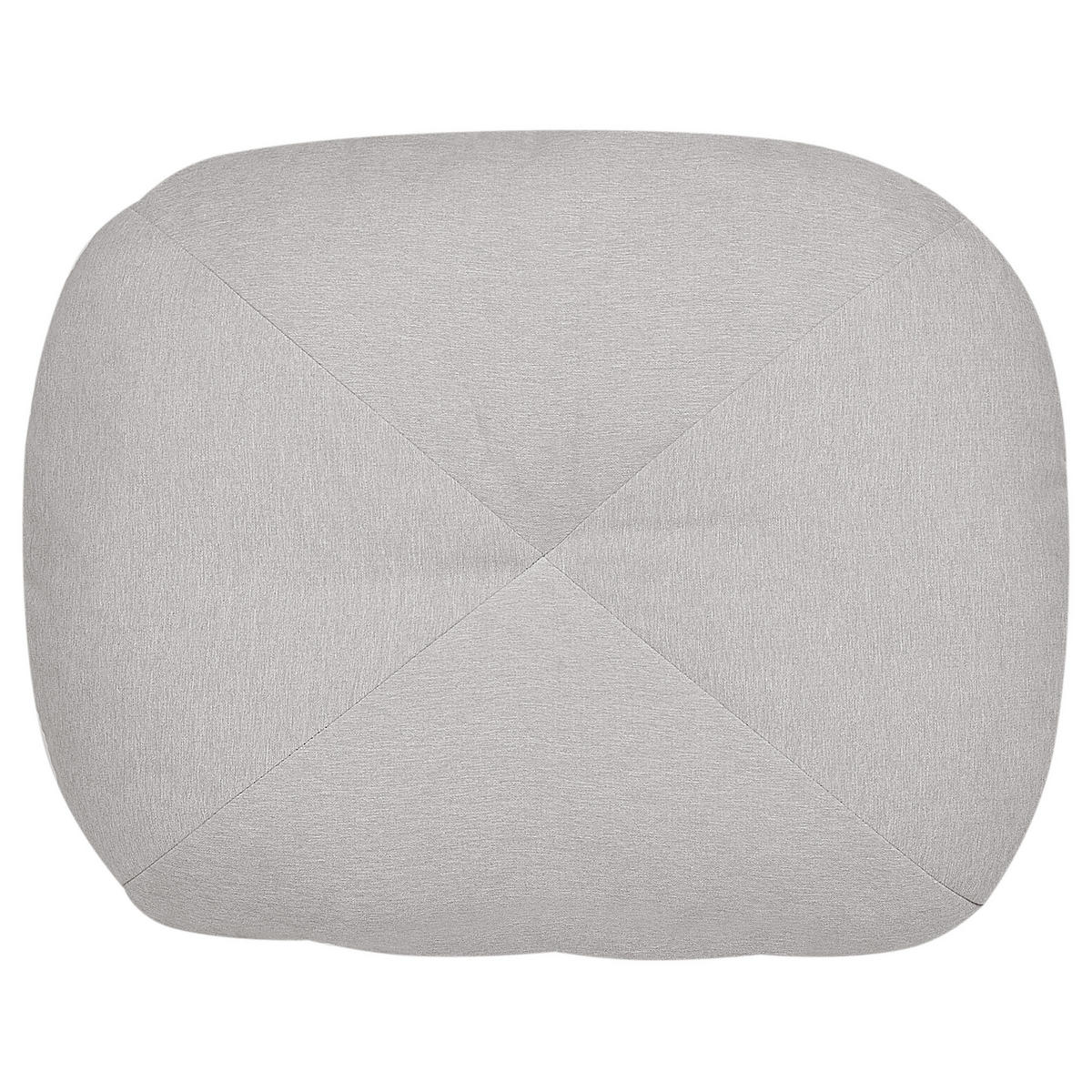 1-SITZER BODENSOFA Stoff hellgrau mit Schlaffunktion Olden - Grau, Textil (81/54/91cm) - Beliani
