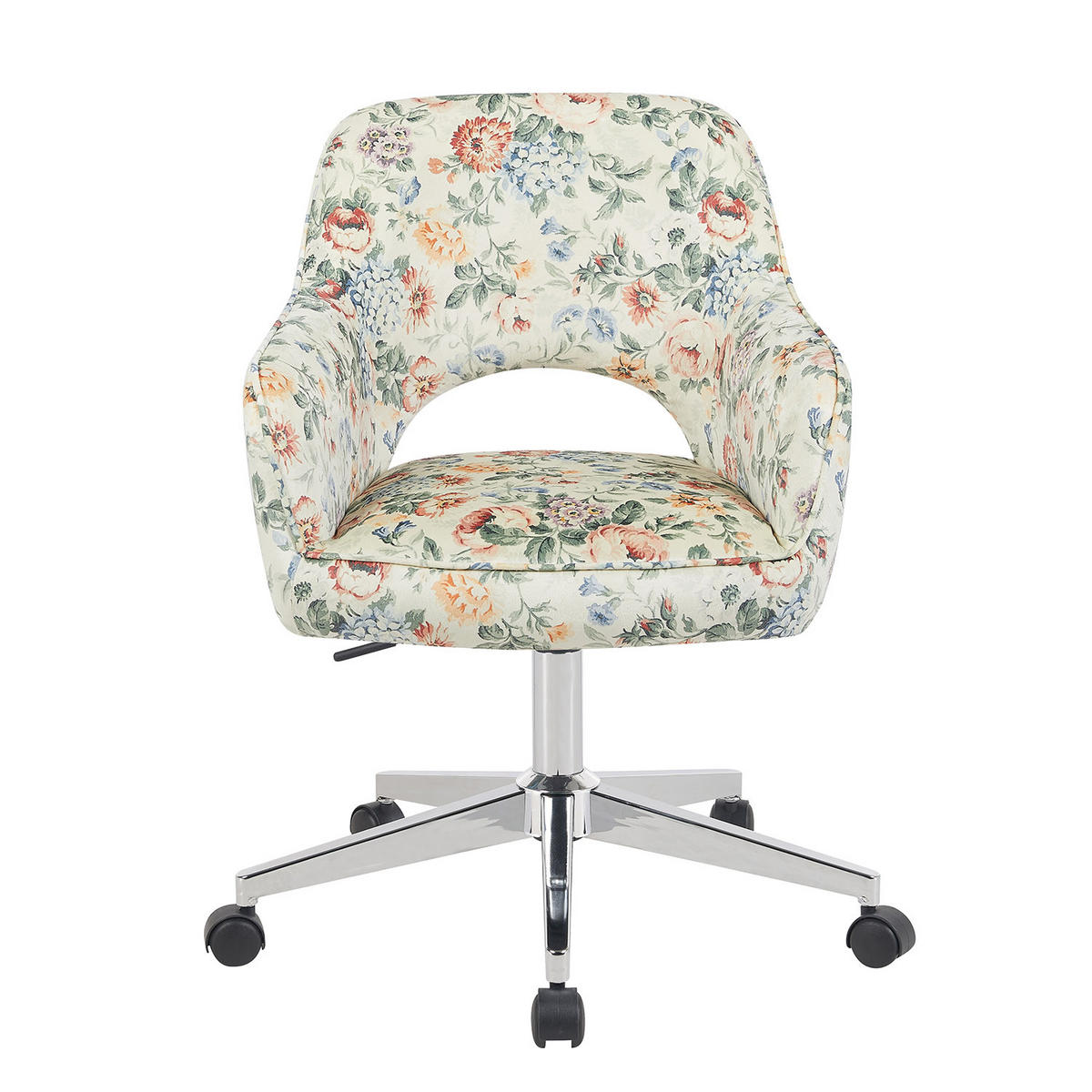 BÜROSTUHL Mika-Faro 2er-Set - Chromfarben/Multicolor, Textil/Metall (60/84/65cm) - DUBI Möbel