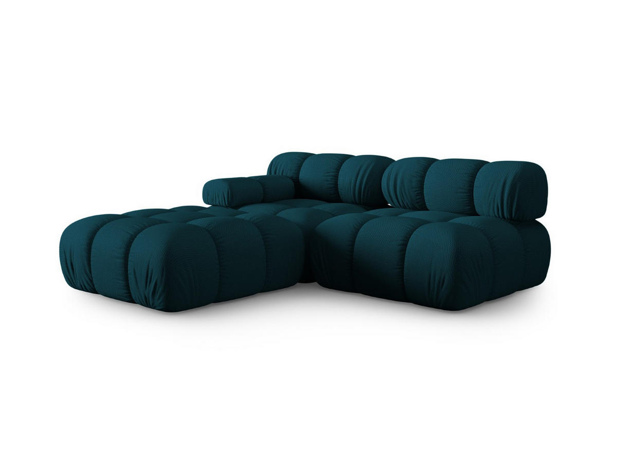 SOFA modular links Bellis aus 3D-Stoff marineblau 4 Sitzplätze - Blau, Textil (94/70/282cm) - Micadoni