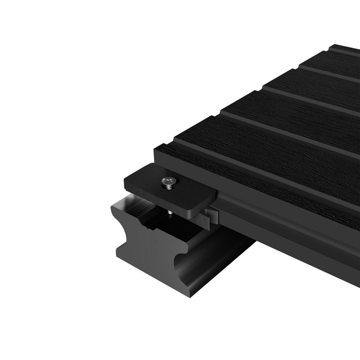 TERRASSENDIELEN WPC Anthrazit 10 m² - Anthrazit, Kunststoff (220/14.6/2.5cm) - Juskys