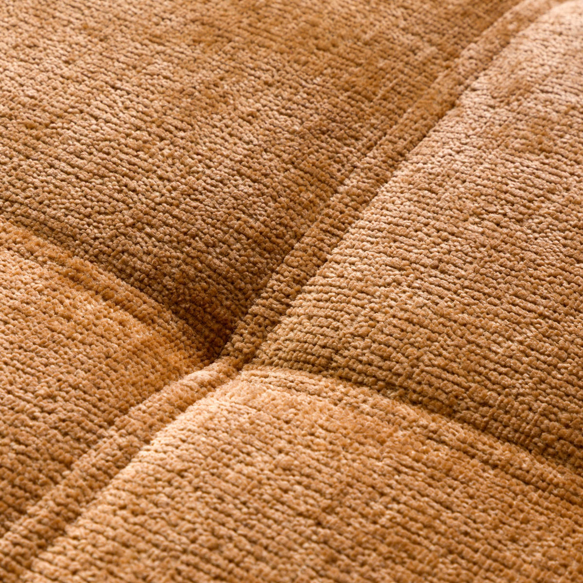 ECKSOFA Ottomane rechts Chenille 284x208x79 rostfarben VALENTINA - Rostfarben, Kunststoff (284/208cm) - Massivmoebel24