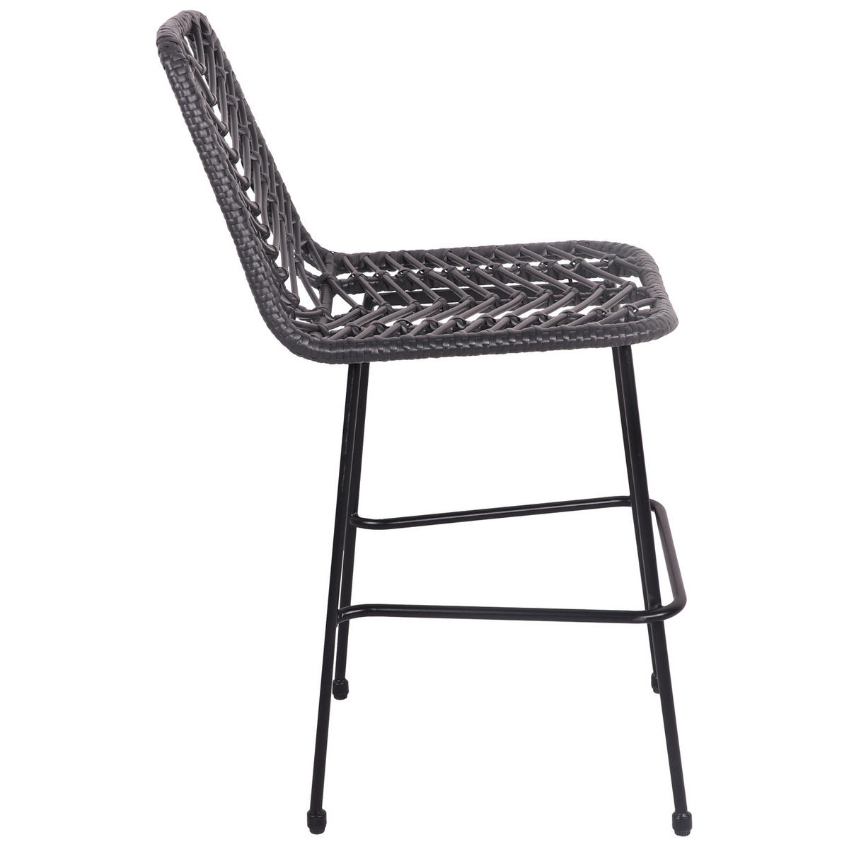 BARHOCKER Oka Schwarz 2er-Set - Schwarz, Kunststoff (45.5/98.5/64.5cm) - Happy Garden