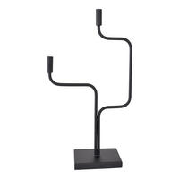 KERZENHALTER Swing - Schwarz, Metall (15/65/20cm) - LOFT42