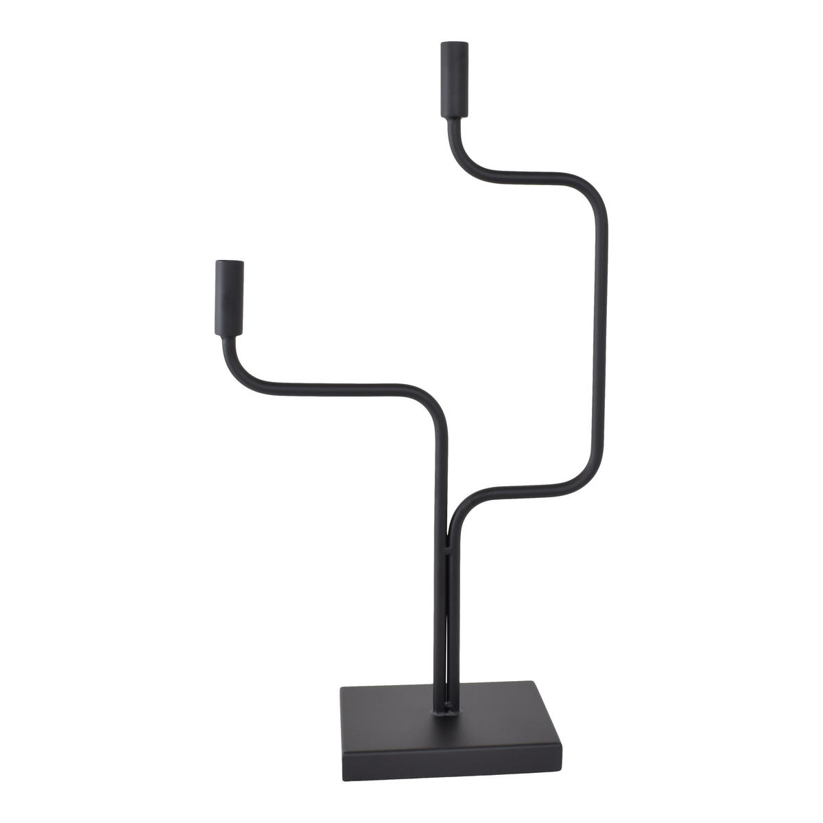 KERZENHALTER Swing - Schwarz, Metall (15/65/20cm) - LOFT42