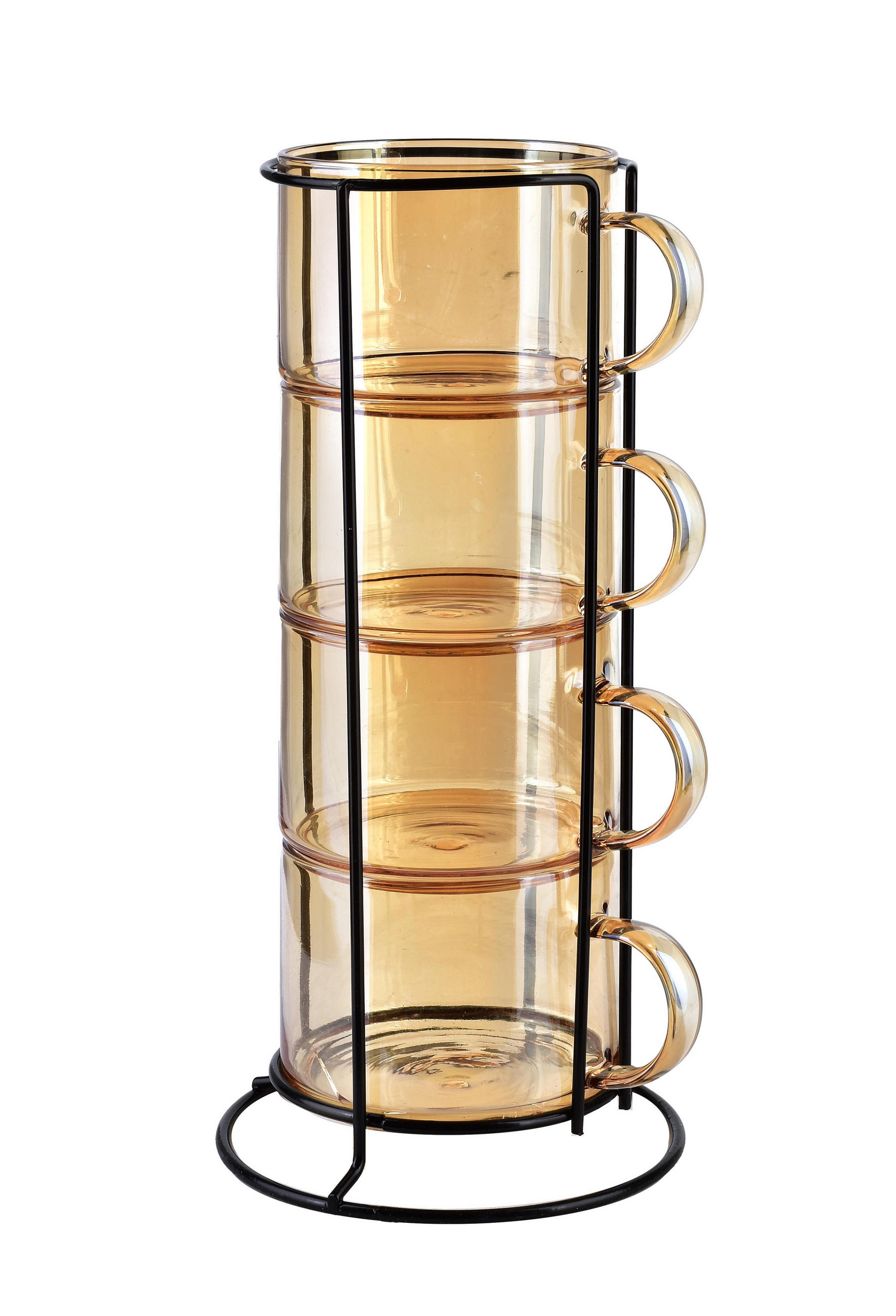 TASSEN-SET PETER 4-tlg 12,5/12,5/27cm Borosilikatglas - Honig, Glas (0.35L) - Mondex