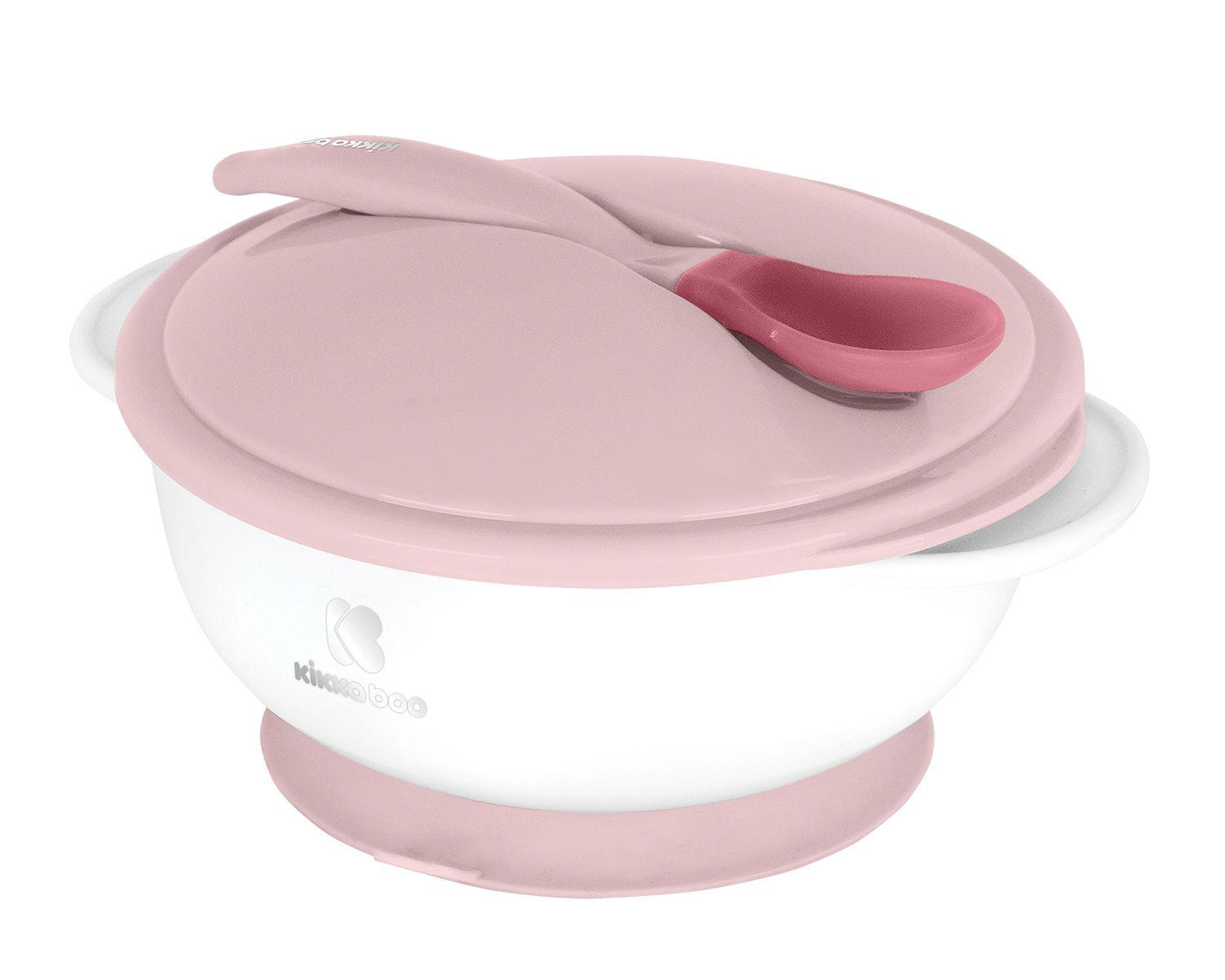 KINDERSCHÜSSEL Essschüssel 250 ml rosa Deckel, ab 4 Monaten, ab 4 Monate, leicht zu reinigen, für unterwegs - Rosa, Kunststoff (12/7/14cm) - Kikka boo