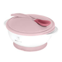 KINDERSCHÜSSEL Essschüssel 250 ml rosa Deckel, ab 4 Monaten, ab 4 Monate, leicht zu reinigen, für unterwegs - Rosa, Kunststoff (12/7/14cm) - Kikka boo