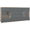 SIDEBOARD Bari Graphit Seidenmatt - Graphitfarben, Holzwerkstoff (166.5/75.5/35cm) - Vladon