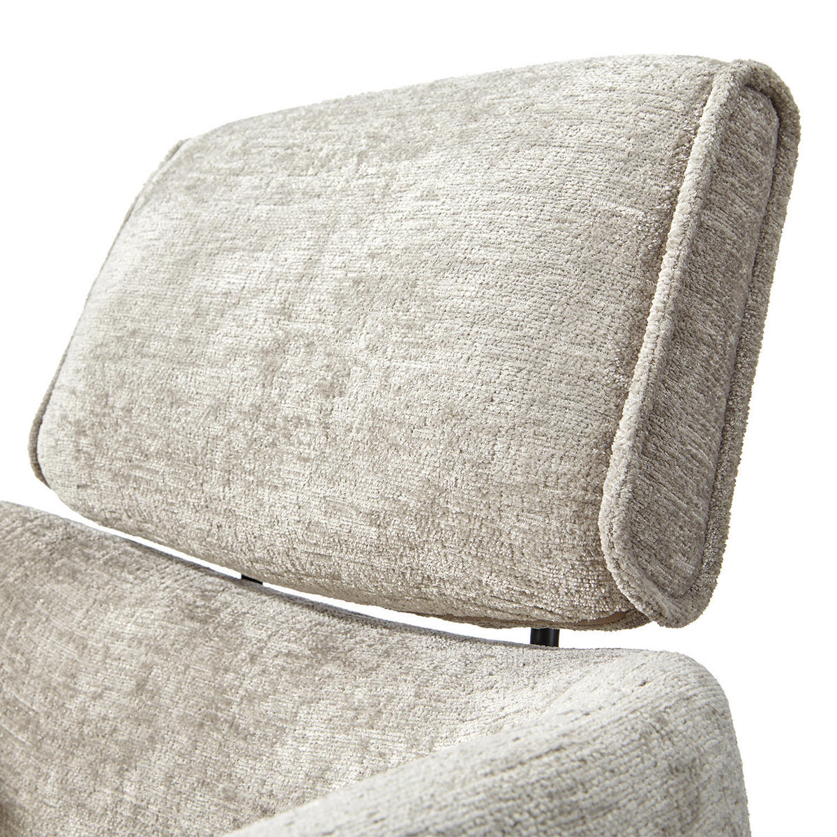 ARMLEHNENSTUHL - Drehbar, Chenille / Eisen - Beige, Textil (60/92/64cm) - home24