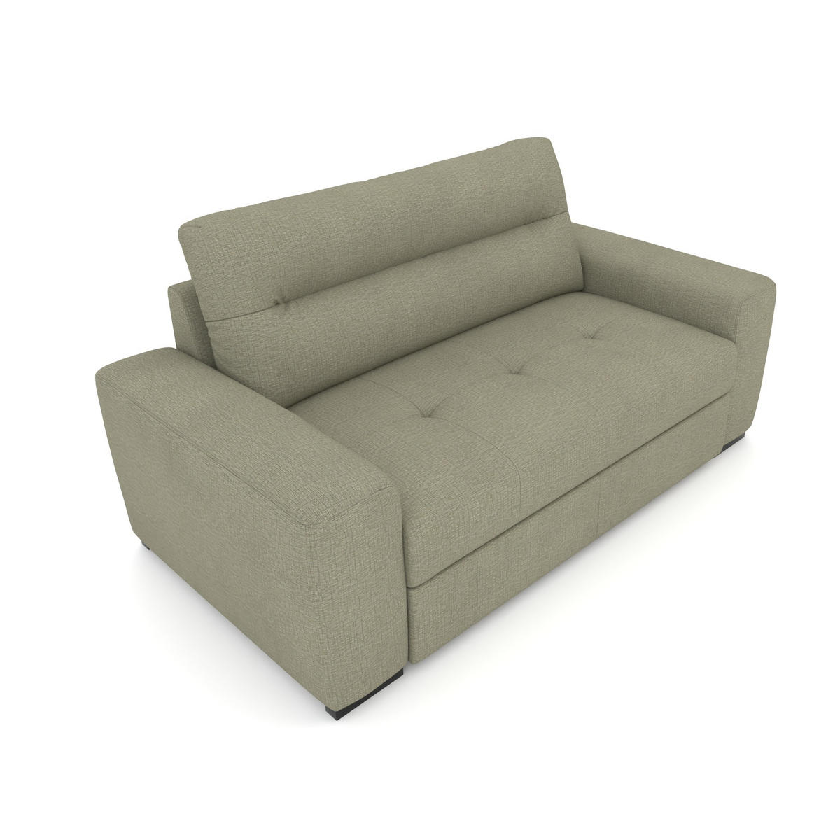 2-SITZER Carlisle Chenille Grün 183/97/93 cm - Jadegrün, Kunststoff/Textil (183/93/97cm) - foamnova