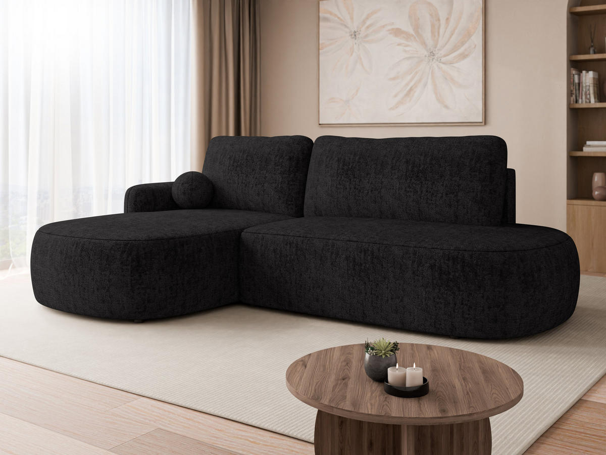 COLTAR Loridu O Premium, Stanga - negru, material plastic/material textil (274/174cm) - MIRJAN24