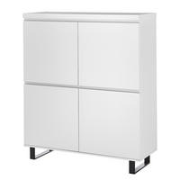 HIGHBOARD - Weiß - Weiß, Holzwerkstoff/Metall (111/130/40cm) - home24