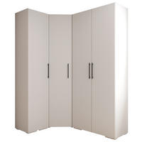 GARDEROBEN-SET 236,7/181,7/47 - Schwarz/Weiß, Holz/Kunststoff (181.7/236.7/47cm) - Abiks Möbel
