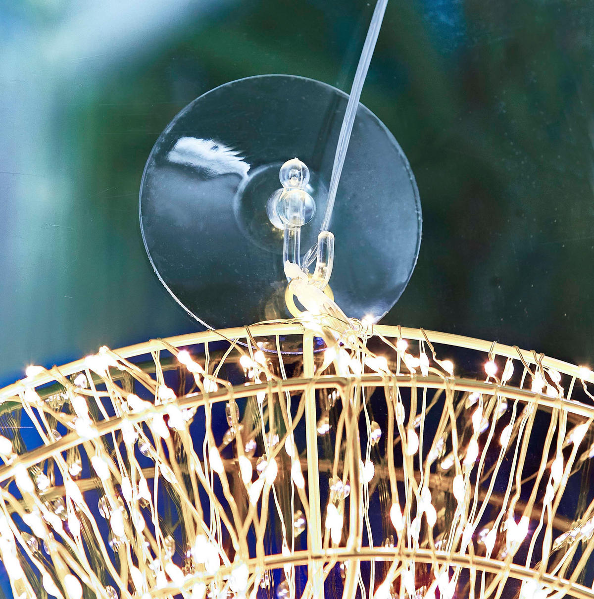 LED-LICHTKRANZ - Silber mit 1000 Micro LEDs und Timerfunktion für Innen und Außen, 50cm Durchmesser - Silberfarben, Metall (5/50/50cm) - Northpoint