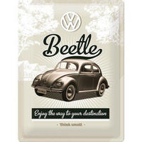 BLECHSCHILD 30/40 cm Volkswagen VW Retro Beetle - Multicolor, Metall (30/40/0.2cm) - Nostalgic-Art