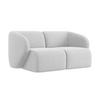 2-SITZER-SOFA Bouclé Stoff Grau - Silberfarben/Schwarz, Holzwerkstoff/Kunststoff (174/75/94cm) - Makamii