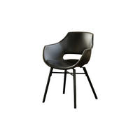 STUHL ZAJA Schwarz Kunstleder - Schwarz, Leder (57/82/59cm) - KAWOLA