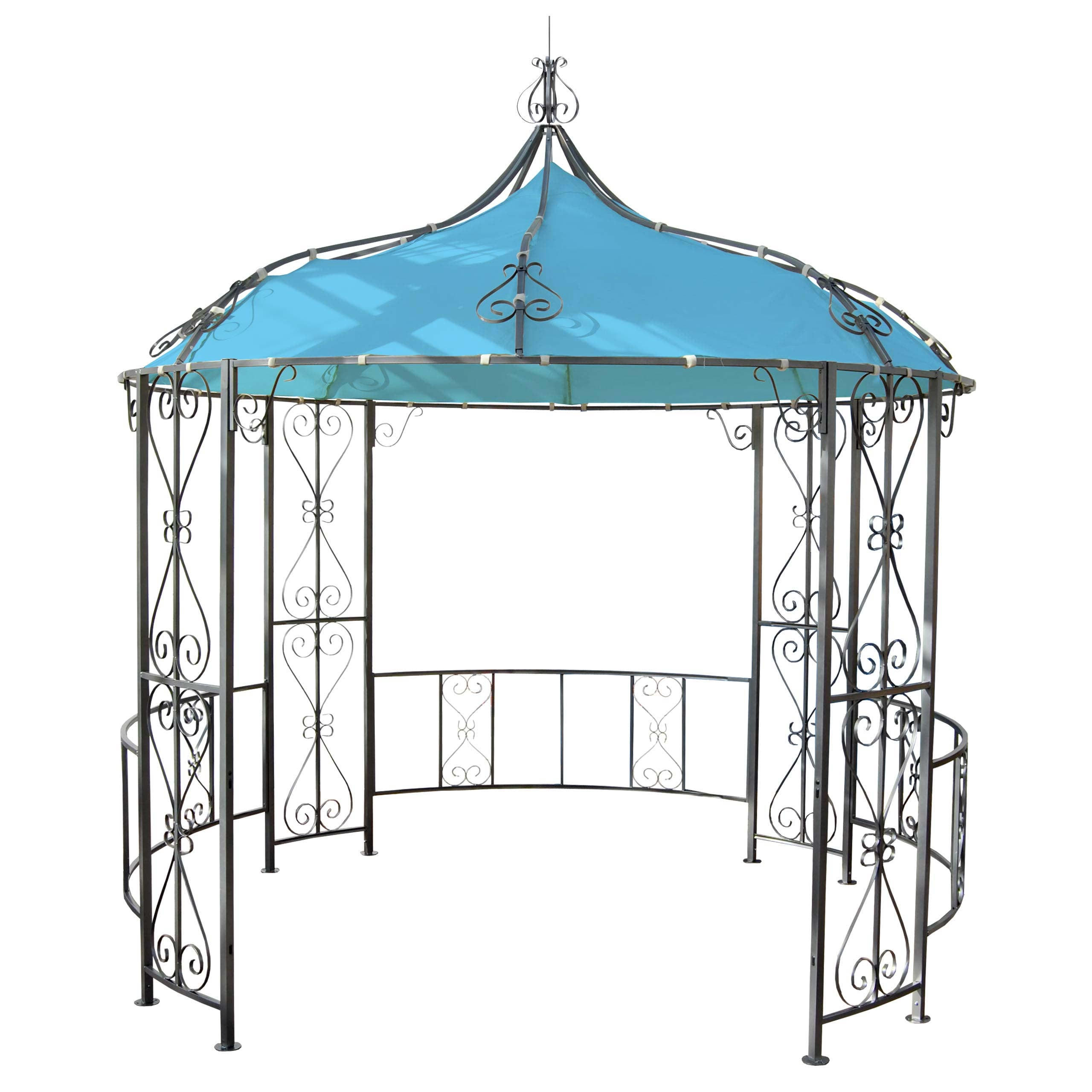 PERGOLA Almeria 330x300x300cm Rundpavillon Türkis - Türkis, Metall (300/330/300cm) - BERLINLODGE