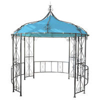 PERGOLA Almeria 330x300x300cm Rundpavillon Türkis - Türkis, Metall (300/330/300cm) - BERLINLODGE
