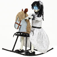 ANIMIERTE-HALLOWEEN-DEKORATION Metall Polyester Weiß - Weiß, Kunststoff (29/72/65cm) - HOMCOM