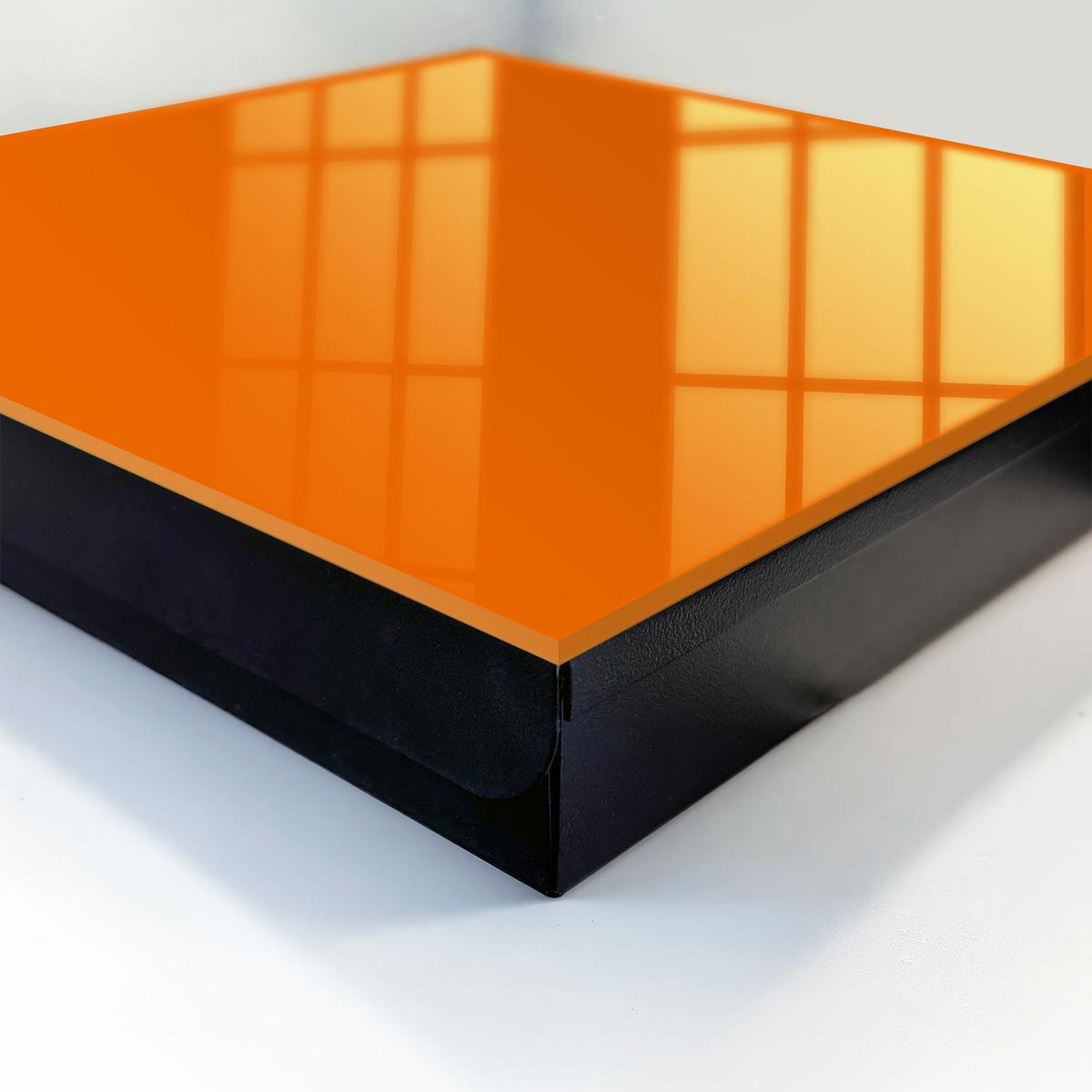 SCHLÜSSELBOX Schwarz 30x30 cm- Türöffnung nach rechts - Kräftiges Orange - Orange, Metall (30/30/5cm) - TULUP