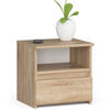 NACHTSCHRANK Sonoma Eiche 40x35x40 cm - Wengefarben/Sonoma Eiche, Holzwerkstoff (40/40/35cm) - Akord