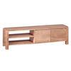 TV-LOWBOARD Massivholz, 4 Füße, viel Stauraum, Beige 140x35x40 cm - Beige, Holz (140/40/35cm) - KADIMA DESIGN