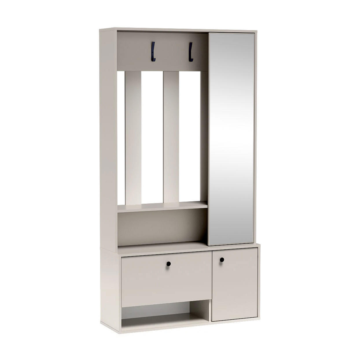 GARDEROBENSCHRANK Pots Plus mit zwei Türen kaschmir - Kaschmir, Holzwerkstoff (100/190/33cm) - Beautysofa