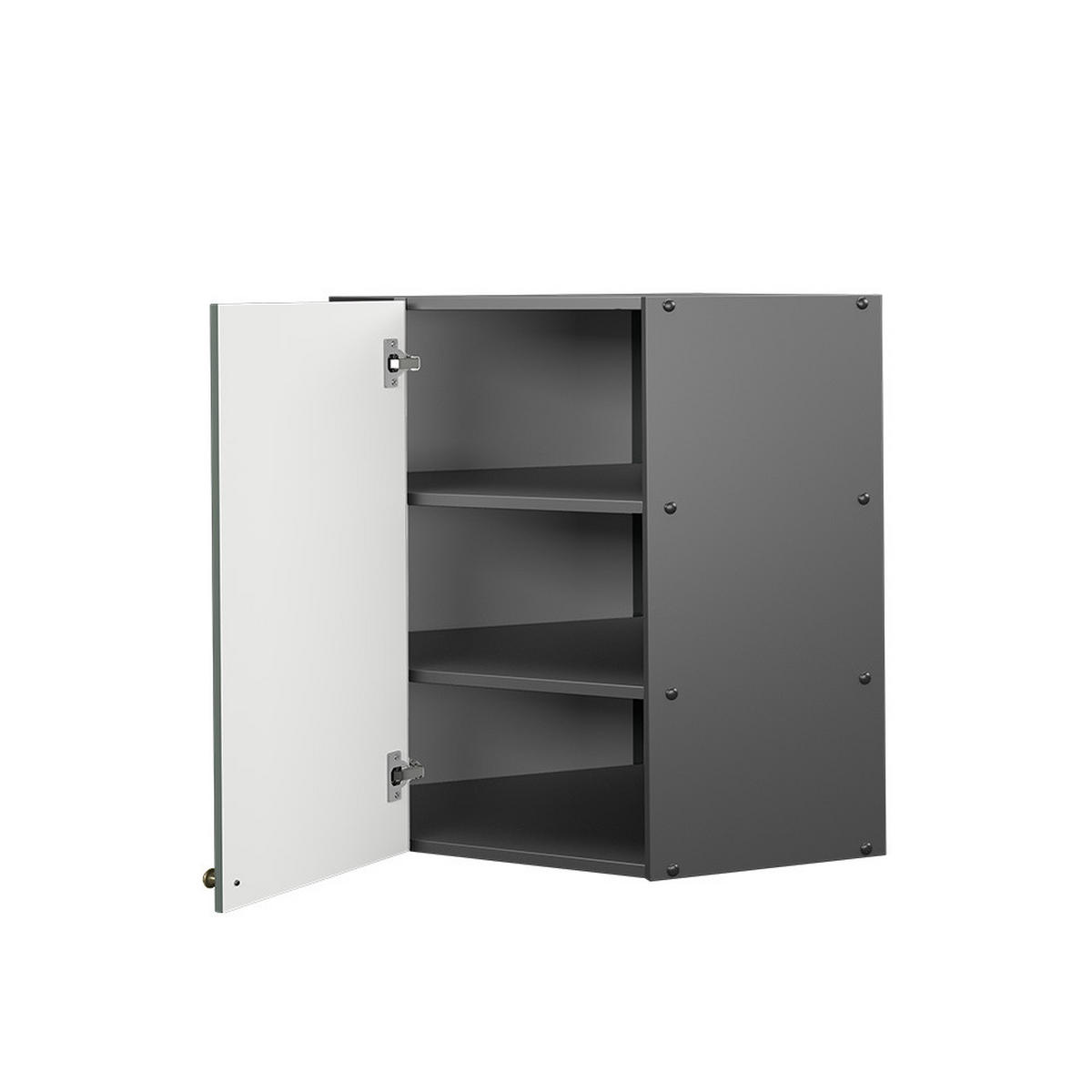 ECKHÄNGESCHRANK Fame-Line Grün-Gold Landhaus 57 cm - Anthrazit/Grün, Holzwerkstoff (57/72/34.1cm) - Vicco