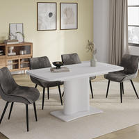 JÍDELNÍ STŮL Fenaro Bílá/bílá - bílá, kompozitní dřevo (80/120/77.4cm) - Vicco