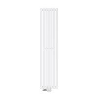 BADHEIZKÖRPER Stella 370x1600 mm Weiß mit Ventil Durchgang - Weiß, Metall (37/160/5cm) - LuxeBath