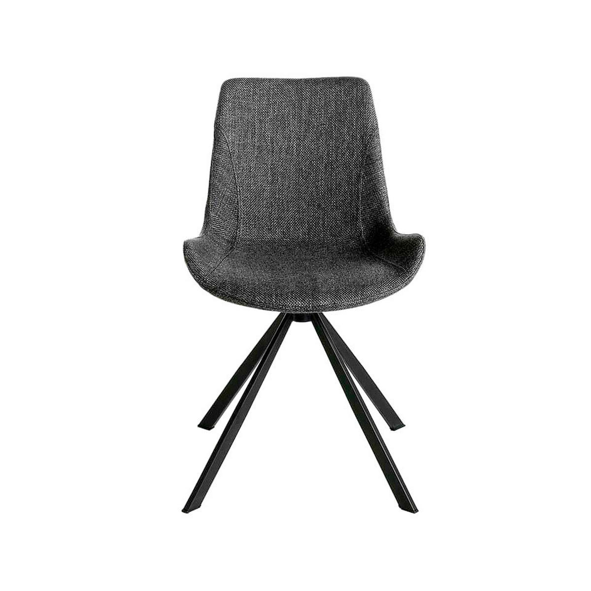 ESSZIMMERSTUHL Stoff Schwarz , Grau - Schwarz/Grau, Textil (54/82/58cm) - ANGEL CERDA