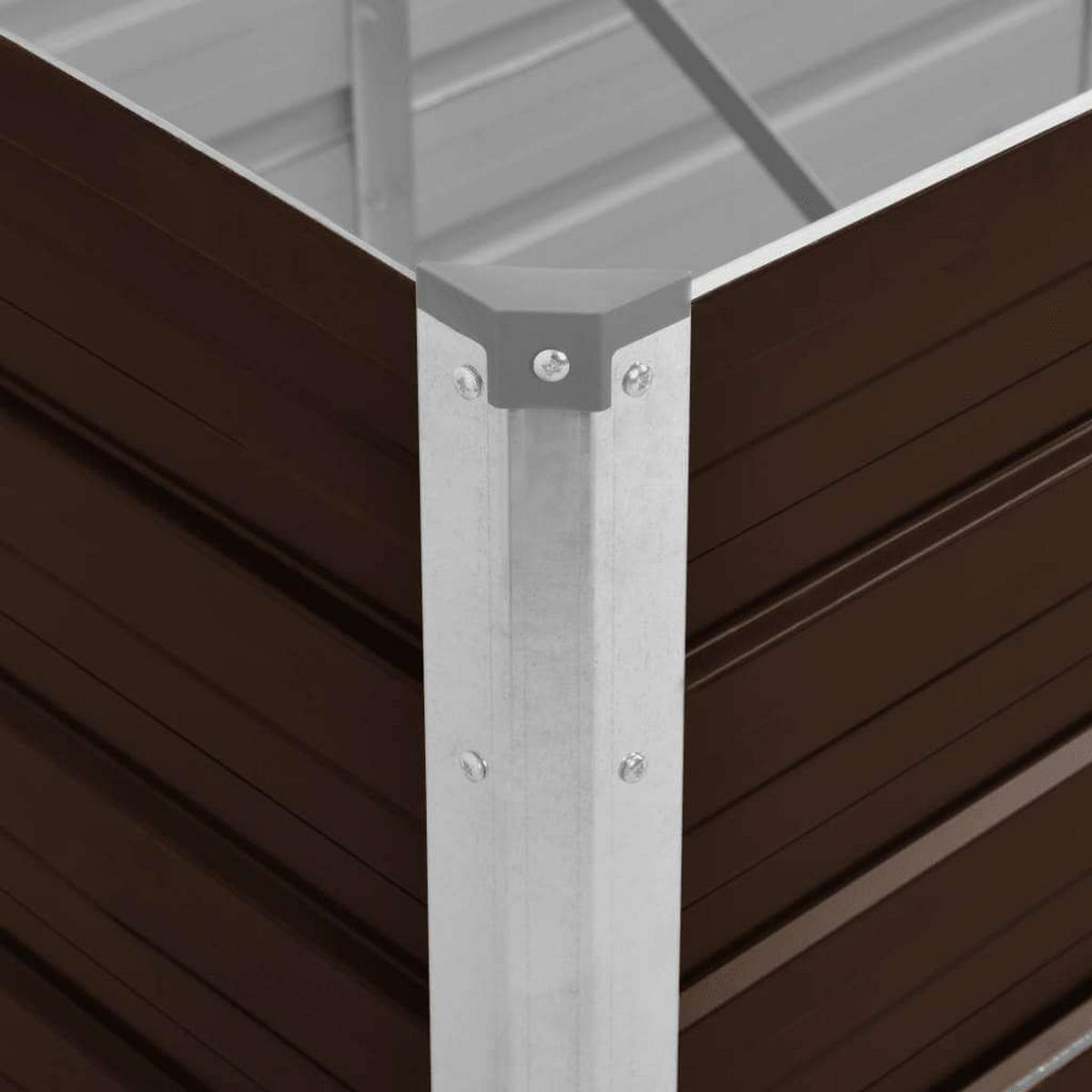 GARTEN-HOCHBEET Braun 160/40/77 Cm Verzinkter Stahl - Braun, Metall (160/77/40cm) - vidaXL
