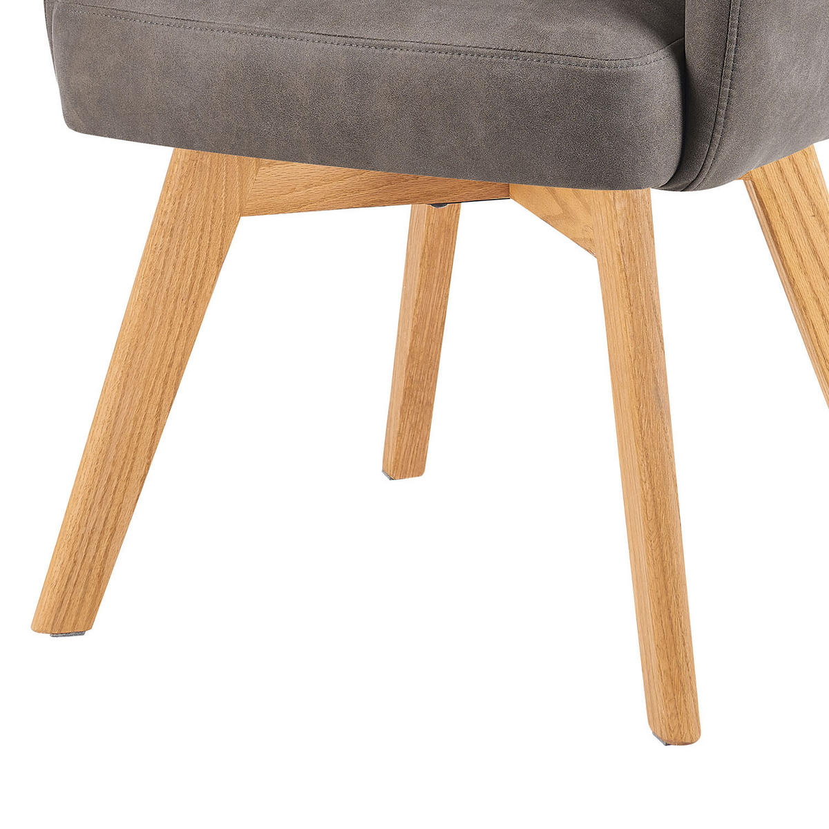 ARMLEHNSTUHL Mika-Joni - Honigeiche/Taupe, Eichenholz/Holz (59/94/66cm) - DUBI Möbel