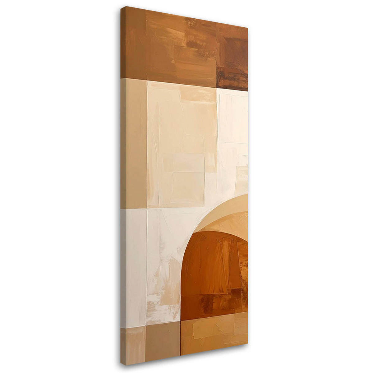 LEINWANDBILD 3D und geometrisch 30x90cm - Beige, Textil (30/90cm) - Feeby