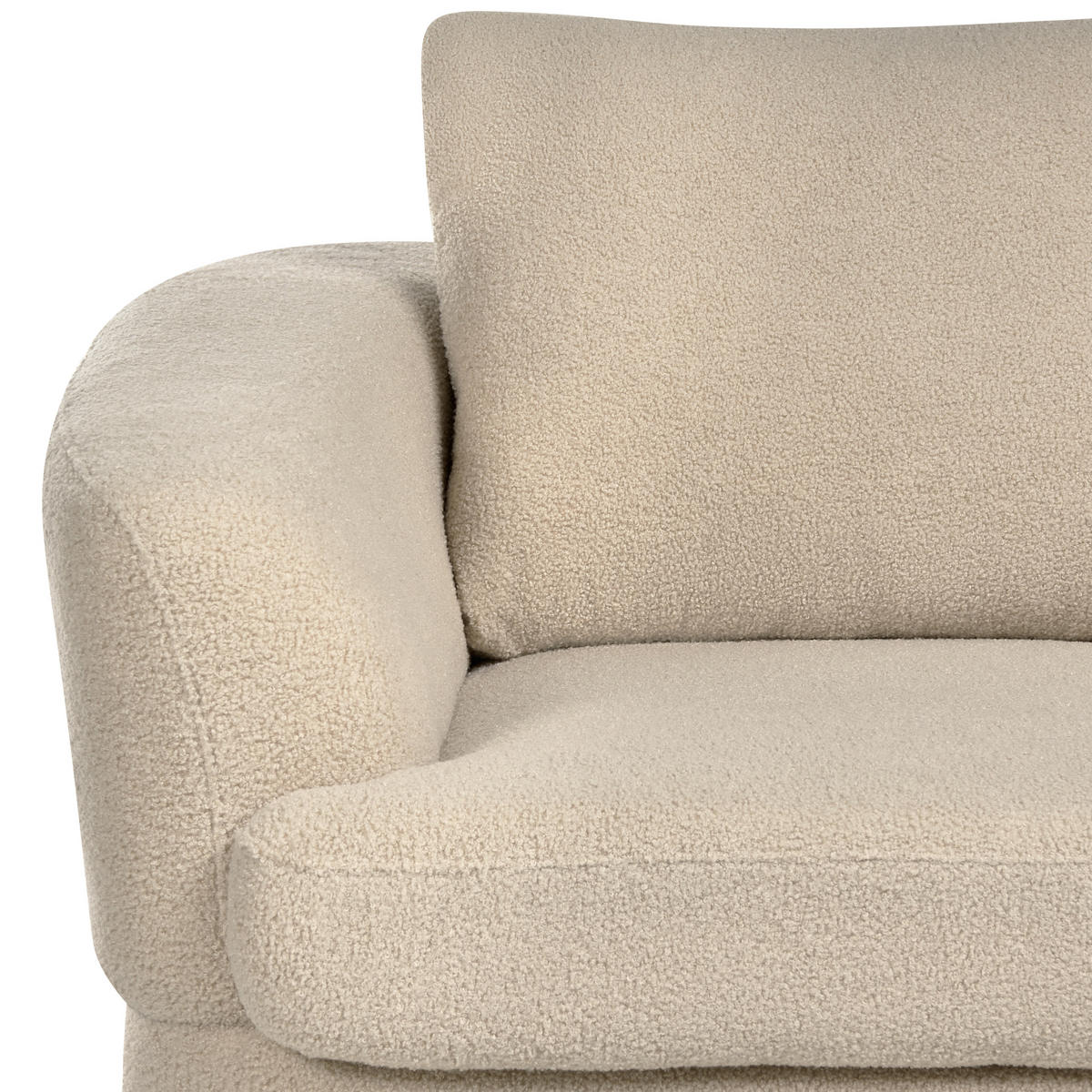 POHOVKA 2-místná Bouclé Světle béžová Kjaer - béžová, textil (155/100/100cm) - Beliani