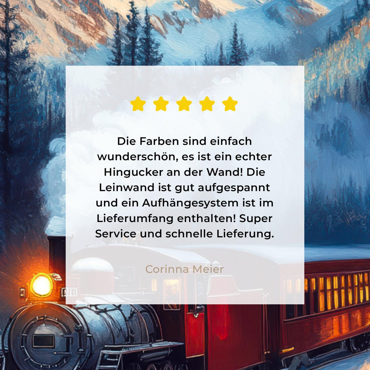 LEINWANDBILD Zug - Weihnachten - Schnee - Weihnachtszug 30x40 cm - Anthrazit, Textil (30/40cm) - MuchoWow