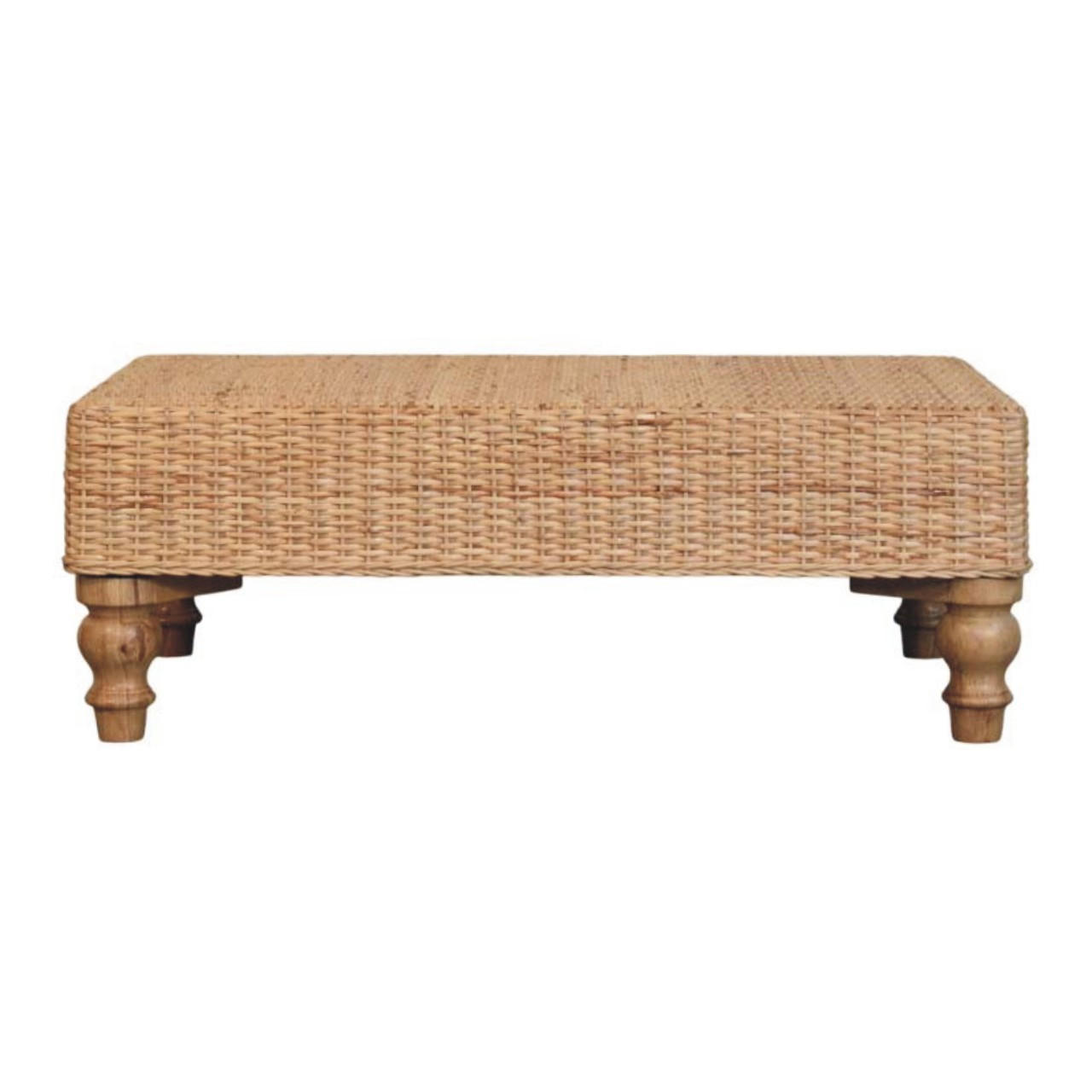 Artisan Furniture KONFERENČNÍ STOLEK Regency z masivního dřeva s výpletem, hnědý