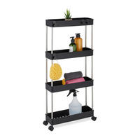 NISCHENWAGEN - Schwarz, Kunststoff/Metall (41.5/88/14.5cm) - Relaxdays