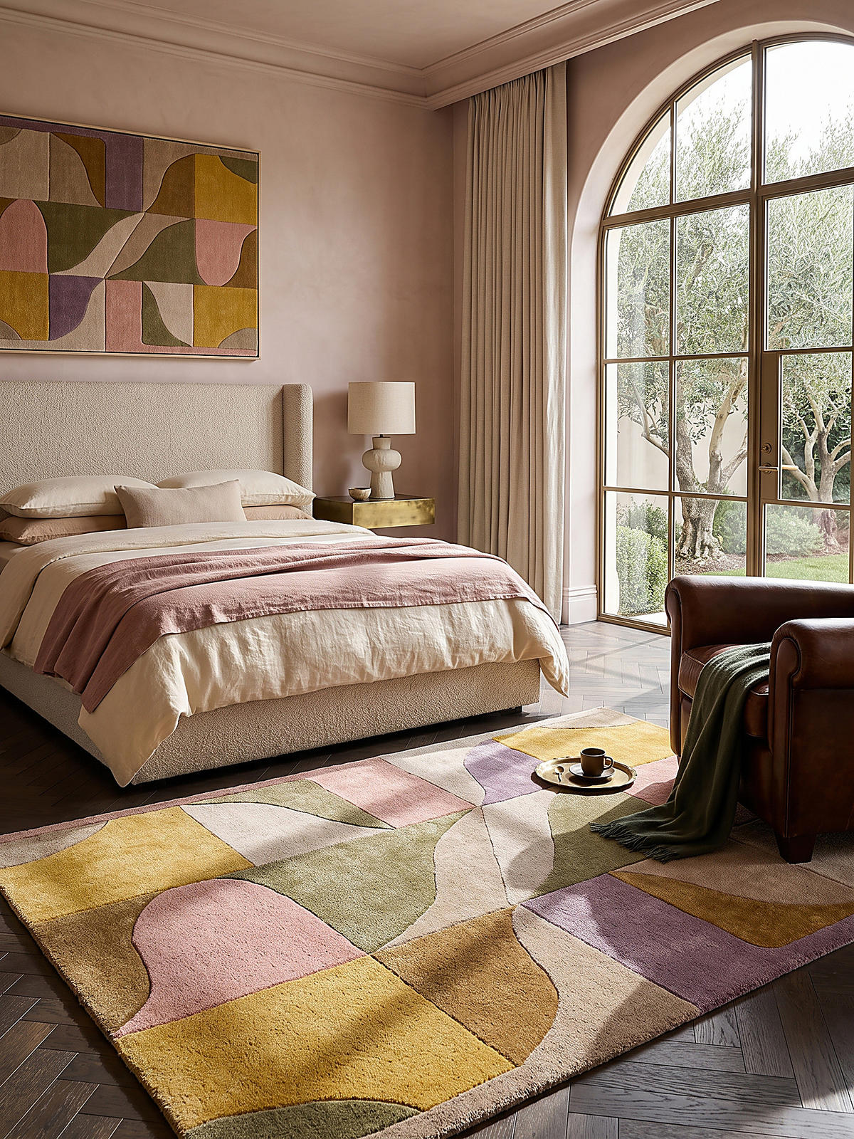 TEPPICH Kurzflor, handgetuftet, EVENLODE, in Multi, Bogenformen, 160 x 230 cm - Multicolor, Textil (160/230cm) - KADIMA DESIGN