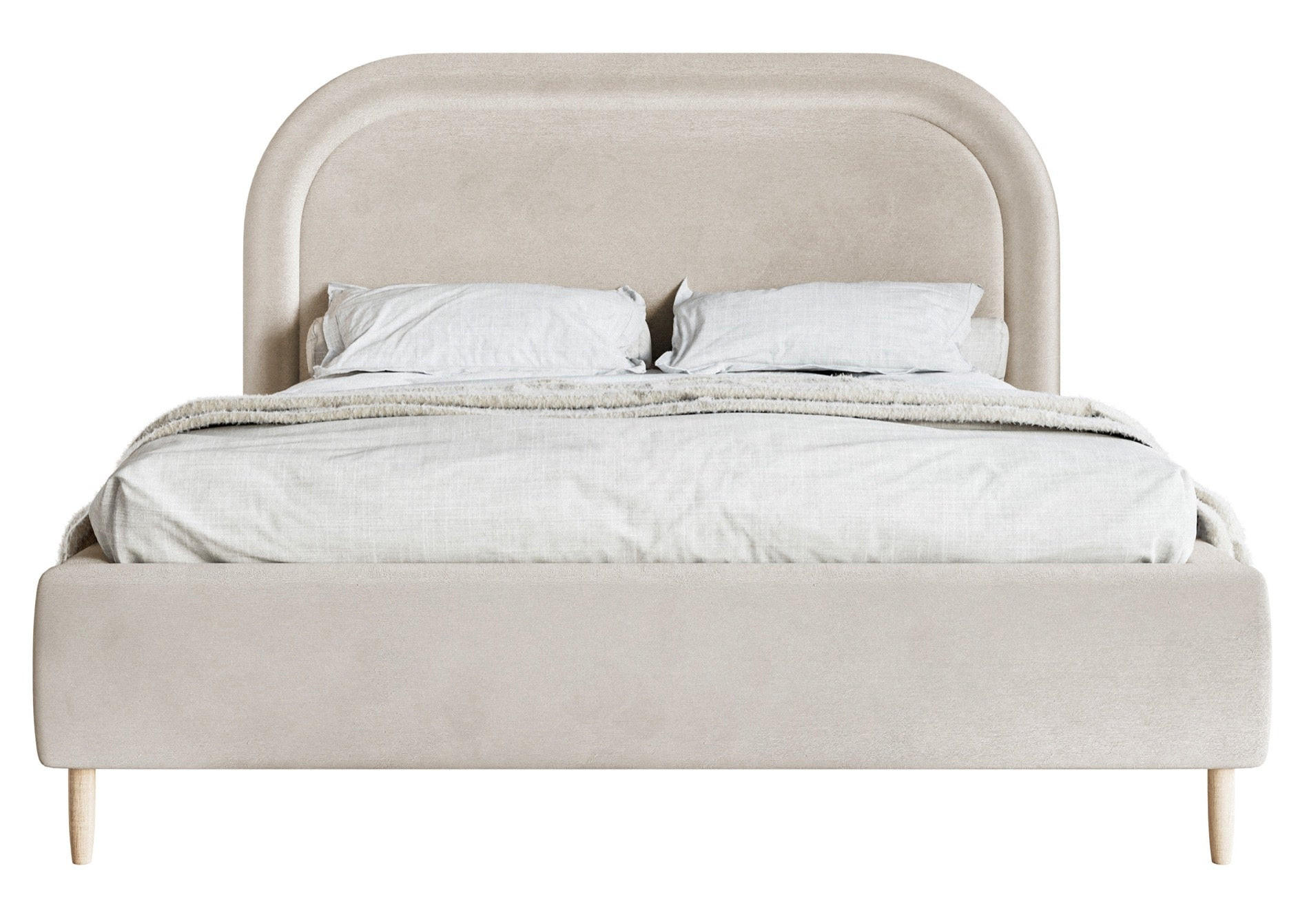 POLSTERBETT Loreo Greige Samt wasserfest 180x200 cm - Taupe/Beige, Kunststoff/Textil (180/200cm) - Selsey