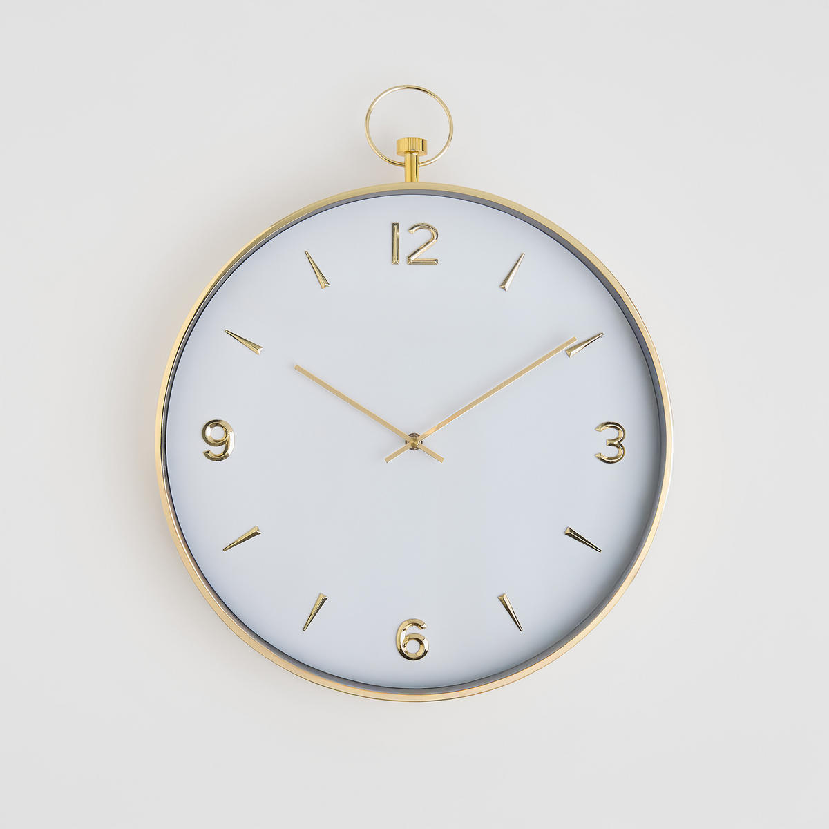 WANDUHR Tumis 40x40cm, weiß - Weiß, Metall (40/6/40cm) - home&you