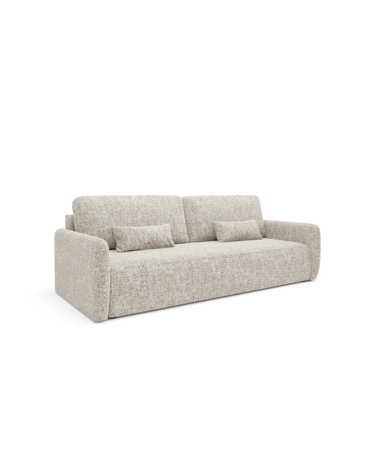 SCHLAFSOFA mit Bettkasten Hellgrau - Hellgrau/Schwarz, Holz/Holzwerkstoff (217/86/102cm) - Furnisell