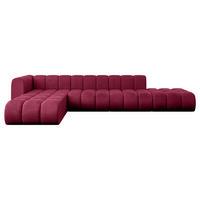 ECKSOFA modulares Sofa Zuvon-L2 - 387x177x70 cm Bordeauxrot - Bordeaux, Holzwerkstoff/Textil (387/177cm) - ALTDECOR