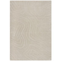 WOLLTEPPICH Wellen Abstrakt, Wohnzimmer Beige Rechteckig 120x170 - Beige, Textil (120/170cm) - KADIMA DESIGN