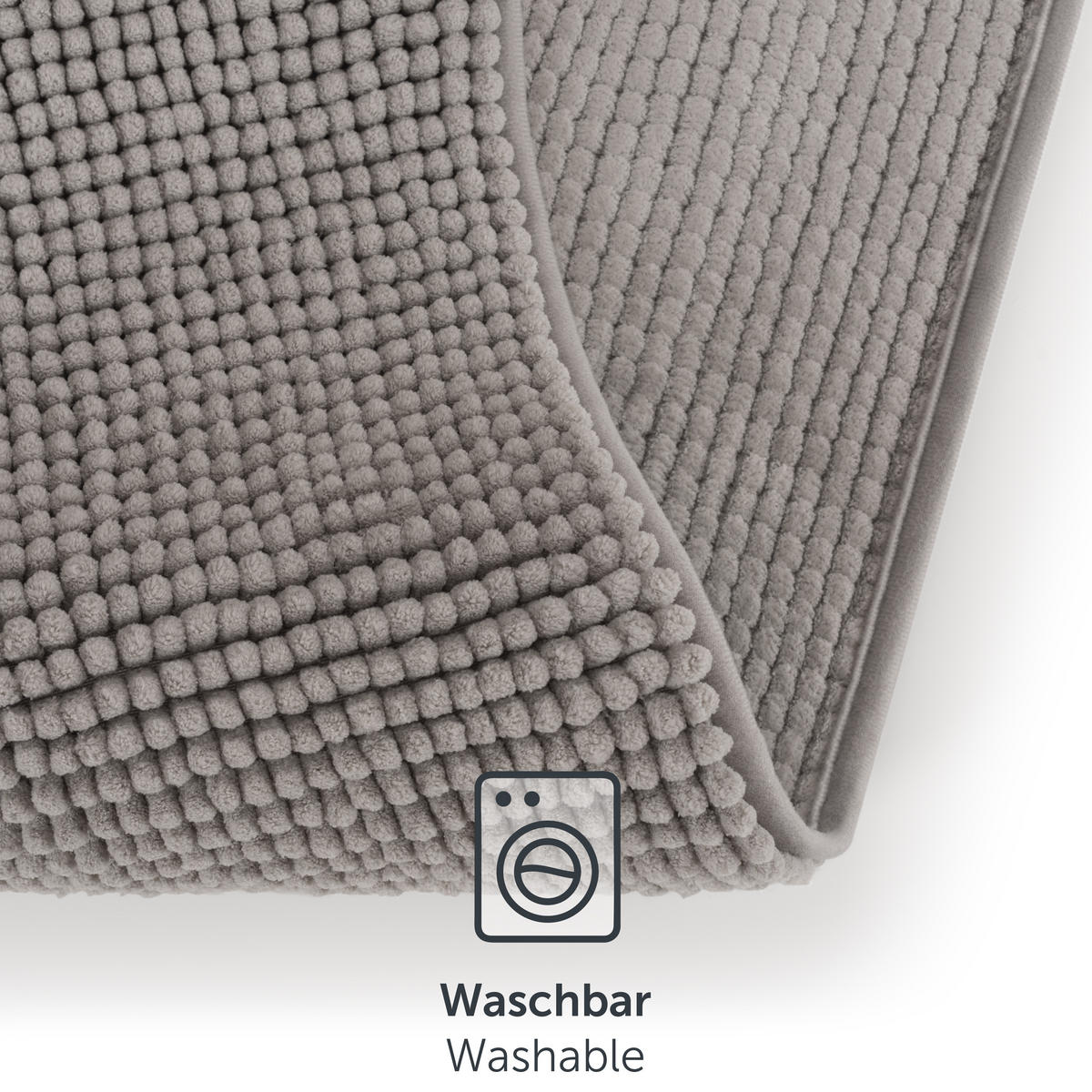 BADEMATTE Chenille 50/80cm, Opal - Opal, Textil (50/80cm) - Blumtal